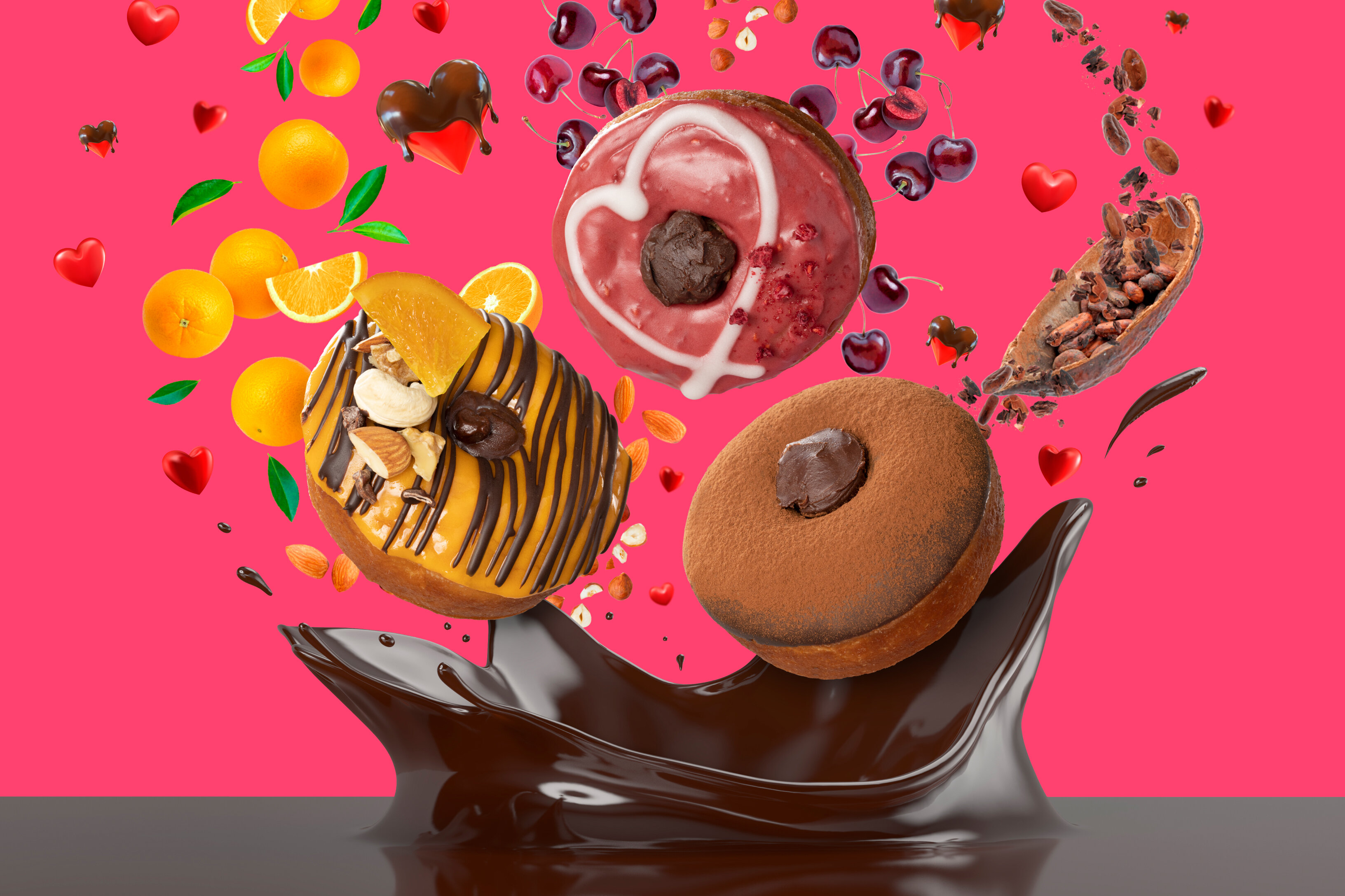 プラントベースフードブランド「2foods」から、心ときめくバレンタインに!チョコレートを存分に楽しめるプラントベースドーナツ3種 12月26日登場