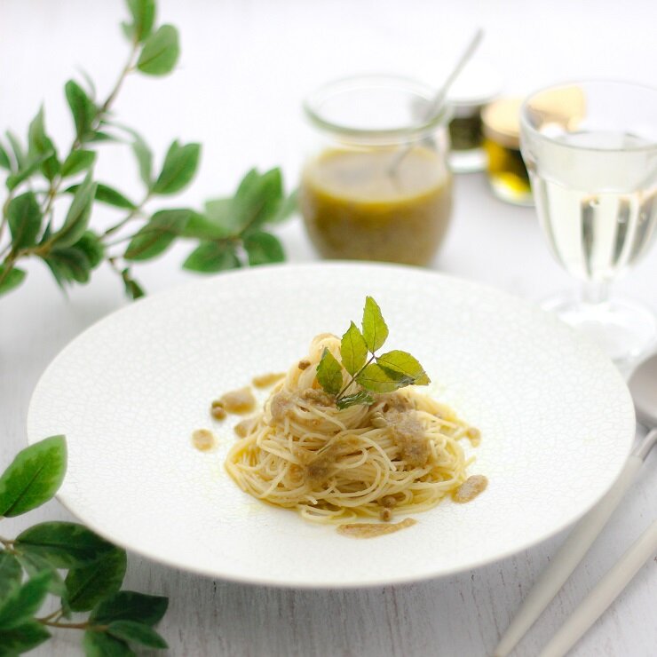 出来上がり！パスタやピザのソースにしたり、野菜につけても！