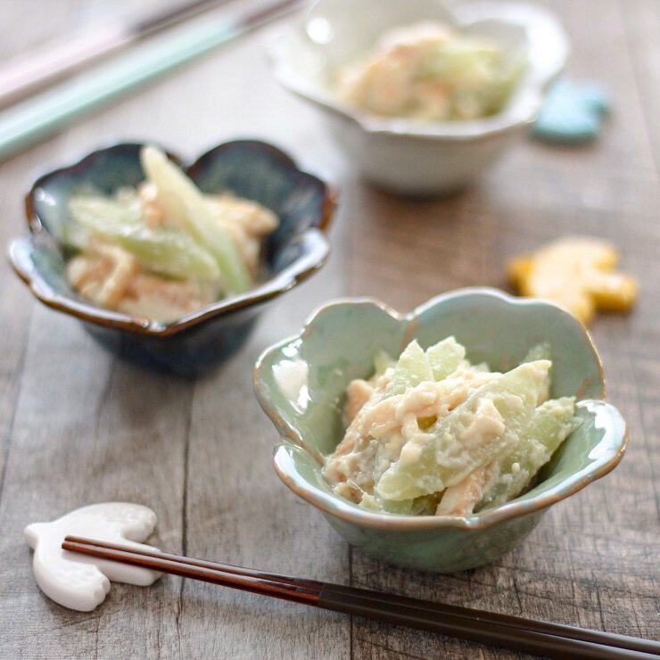 厚揚げで作るフキの簡単白和え