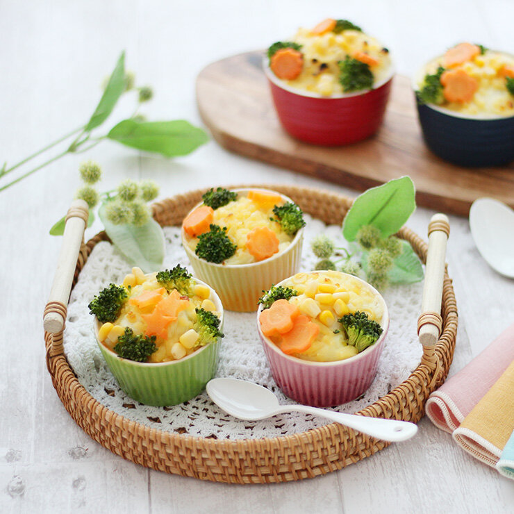 【離乳食完了期】高野豆腐と野菜の豆乳グラタン(乳不使用）