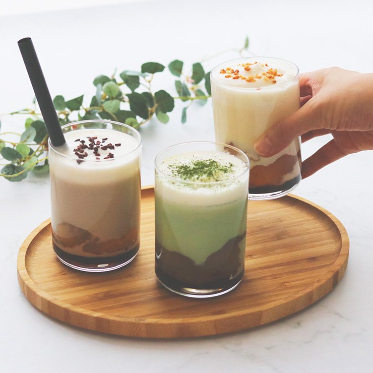 【とろける食感】飲むわらび餅ドリンク～抹茶・きなこ・コーヒー～