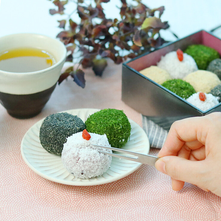 できあがり！お彼岸やプレゼントにピッタリ♡一口サイズで食べやすいおはぎいかが。