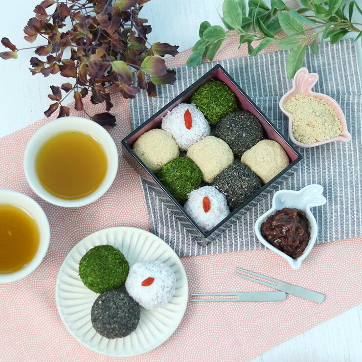 手作りひとくちおはぎ～きなこ・黒ゴマ・青のり・ココナッツ～